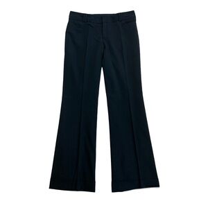 Banana Republic women's black Ryan pants trousers stretch cuffed hem dress pants